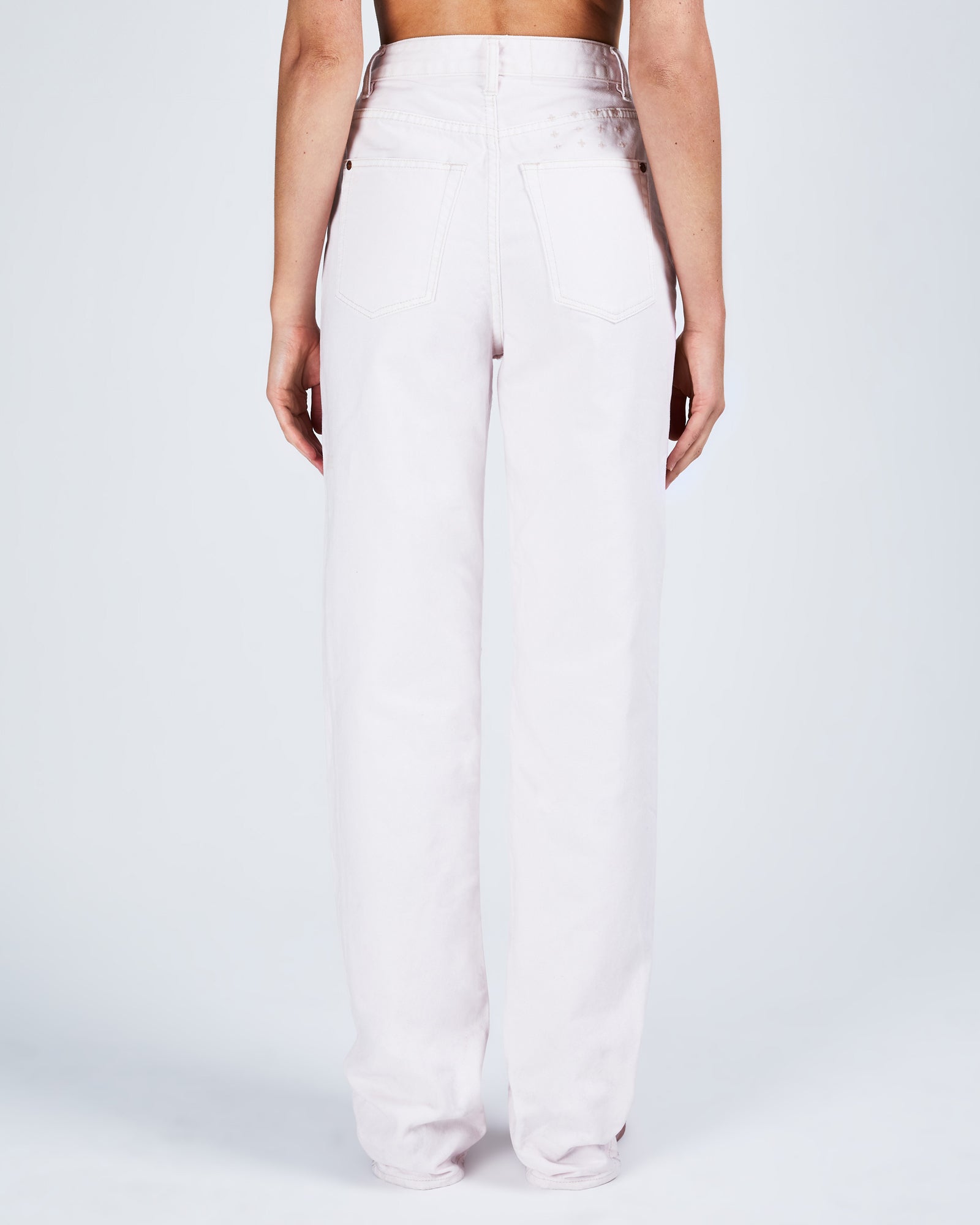 WOMENS  PLAYBACK BARELY BLUSH STRAIGHT DENIM JEANS