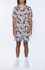 Mens Painted Resort Ss Shirt Multi Regular Shirts - Multi Colour