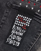 Mens Van Winkle 999 Heavens Skinny Denim Jeans - Black