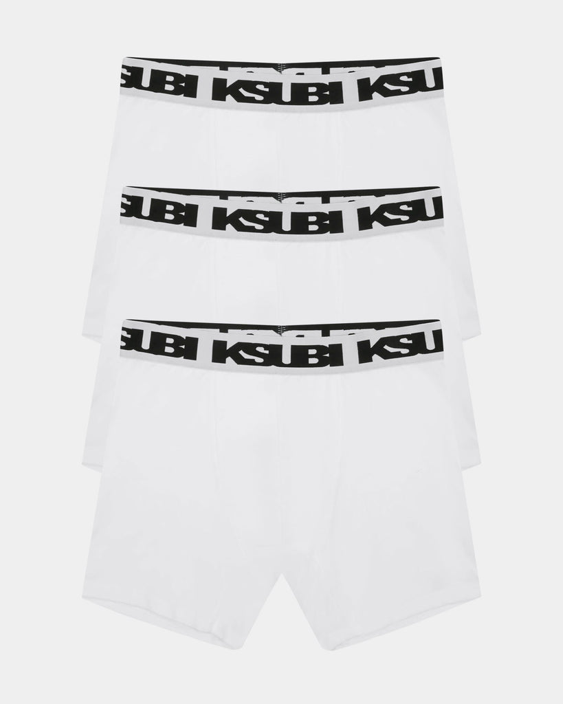 ROYALTY BOXER BRIEF 3 PACK WHITE