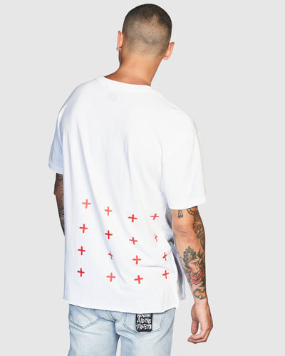 4X4 BIGGIE SS TEE WHITE/RED